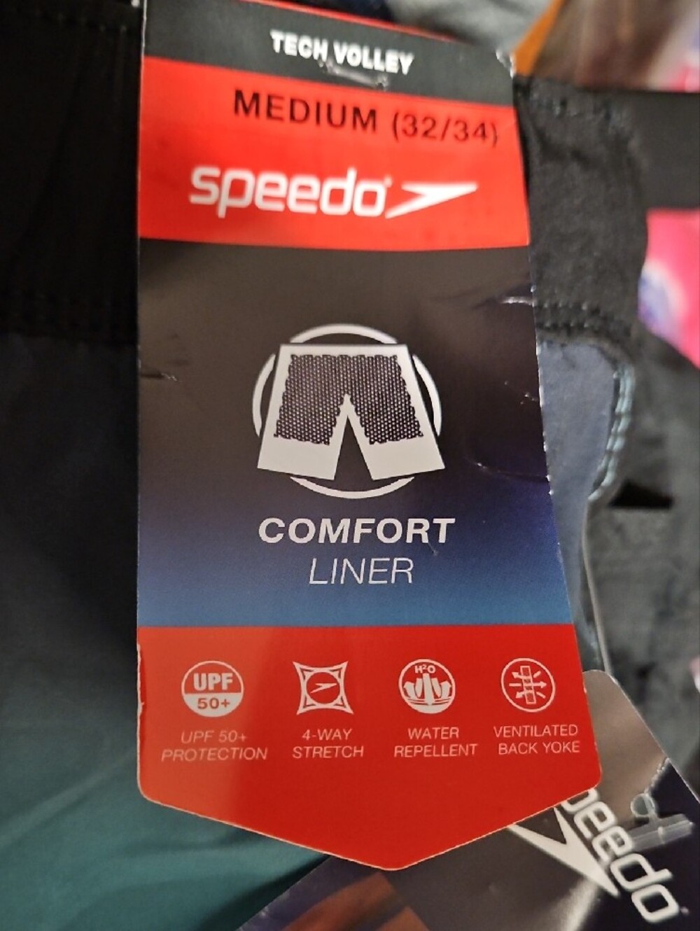 Speedo Gradient Swim Shorts in Teal and Gray - Picture 3 of 3